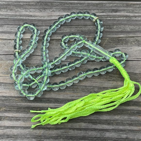 Tasbeeh Pray Beads Green Neon Plastic Prayer Beads - Picture 6 of 6